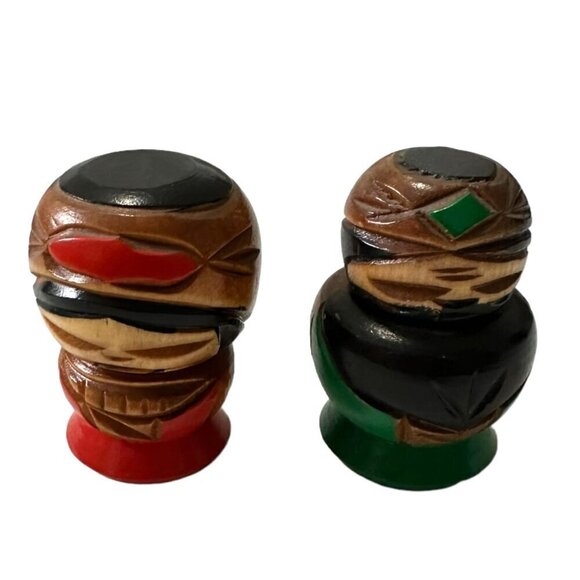 VINTAGE A Pair of Japanese Ainu Kokeshi Doll, Wood Curved. - Picture 1 of 8